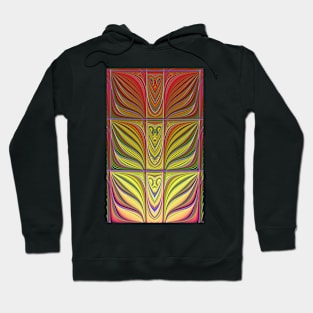 Stylized Tulip Design Hoodie